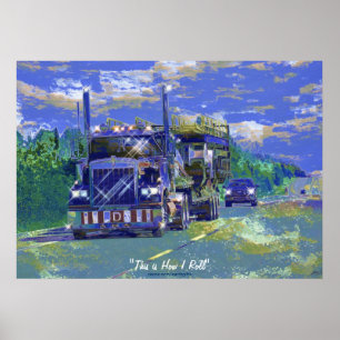 Poster de arte de transporte por carretera de Big 