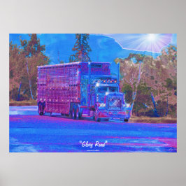 Poster de arte de transporte por carretera de Big 