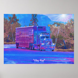 Poster de arte de transporte por carretera de Big 