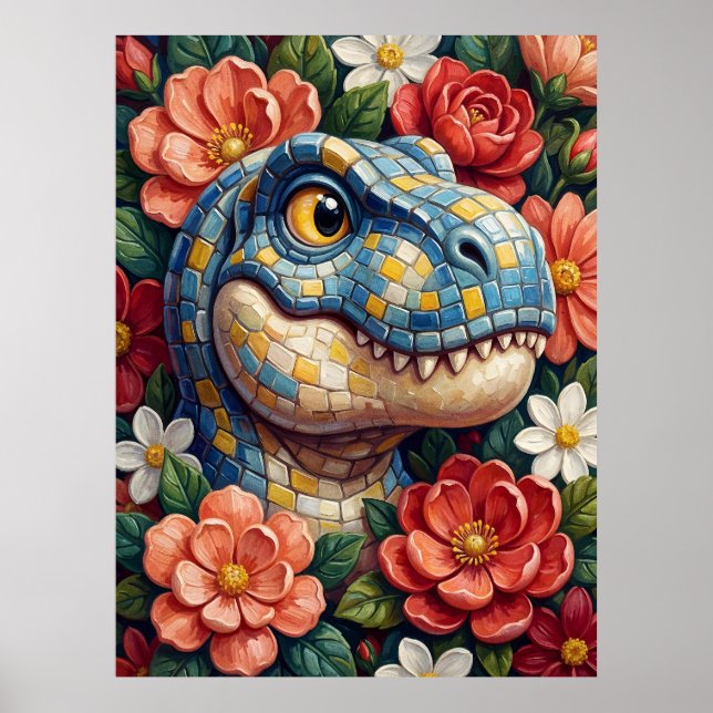 Póster de arte de Tyrannosaurus rex T-Rex (Frente)