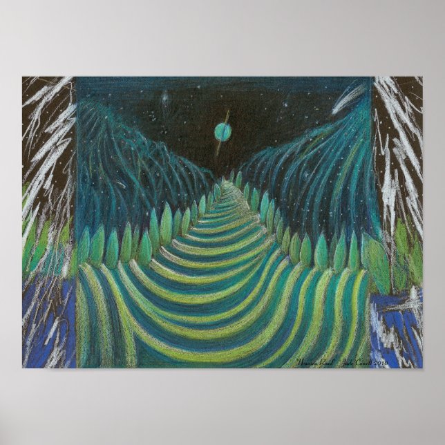 Poster de arte de Uranian Road por Jude Cowell (Frente)