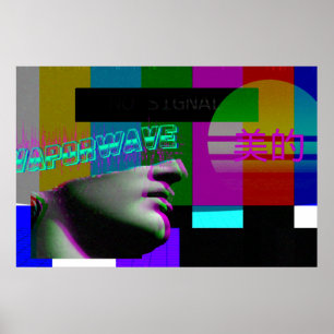 Poster de arte de vaporwave   Poster estético de 