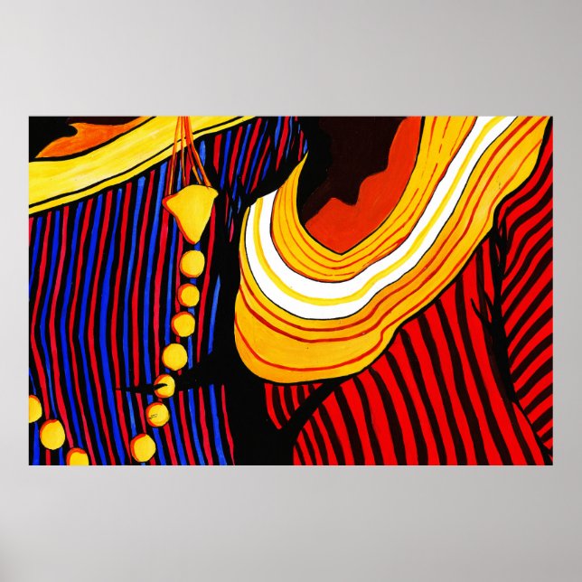 Poster de arte de vestimenta tradicional de Maldiv (Frente)