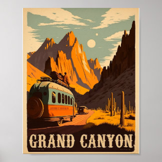 Poster de arte de viajes de vintage de Nuevo Méxic