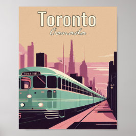 Poster de arte de viajes Minimalistas de Toronto