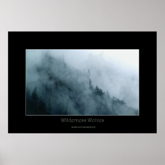 Poster de Arte de Vida Silvestre y Lobos Ocultos