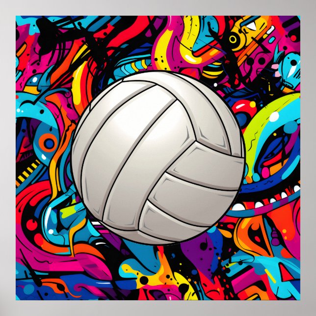 Poster de arte de voleibol (Frente)