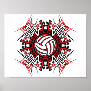 Poster de arte de voleibol