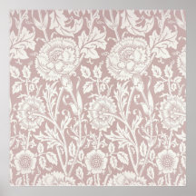 Poster de arte de William Morris, rosa y Rosa