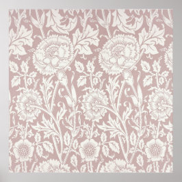 Poster de arte de William Morris, rosa y Rosa
