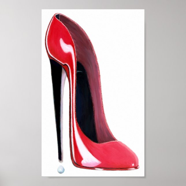 Poster de arte de zapatos de tacón de tacón de tac (Frente)
