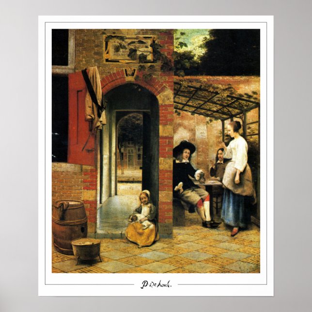 Póster de arte de Zedign de Pieter de Hooch #105 (Frente)