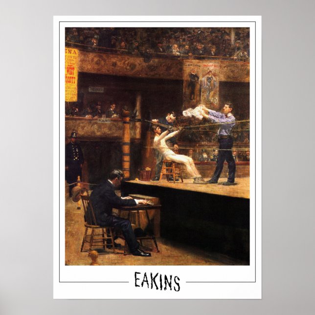 Póster de arte de Zedign de Thomas Eakins #350 (Frente)