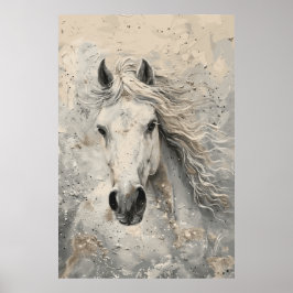 Poster de arte del caballo blanco