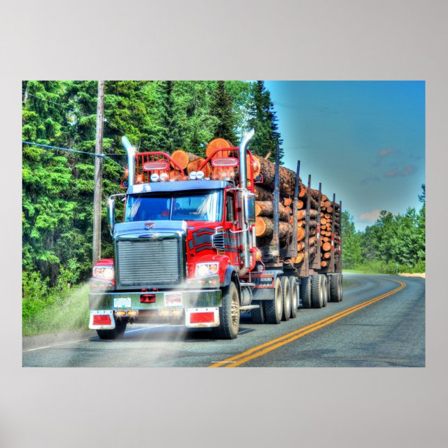 Poster de arte del camionero de registro rojo Big  (Frente)