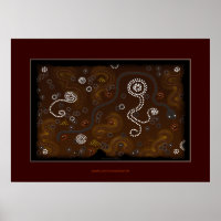 Poster de arte del desierto aborigen australiano I