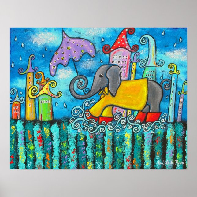 Poster de arte del Elefante (Frente)