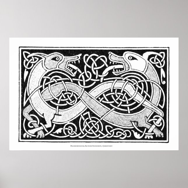 Poster de arte del Knot Dragon Celtic (Frente)