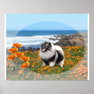 Poster de arte del logo nacional de Keeshond