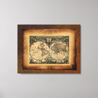 Poster de arte del Mapa del Mundo Viejo