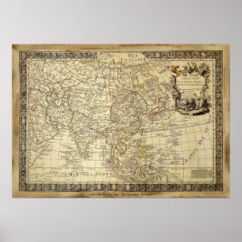 poster de Arte del MAPA MUNDIAL ANTIGUO DE 1700
