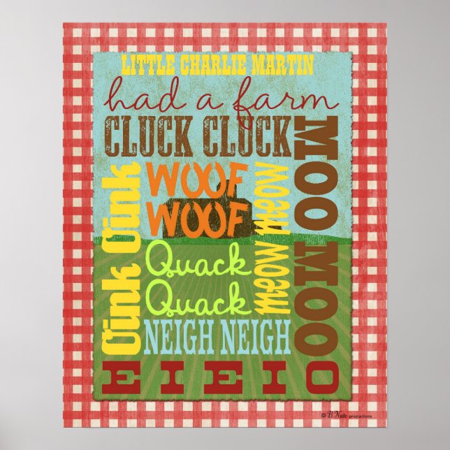 Poster de arte del metro agrícola - El viejo MacDo (Frente)