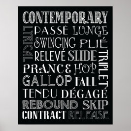 Poster de arte del metro de danza contemporánea