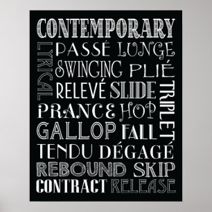 Poster de arte del metro de danza contemporánea