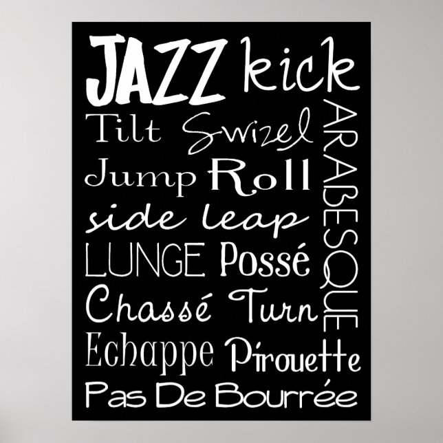 Poster de arte del metro de Jazz Dance (Frente)