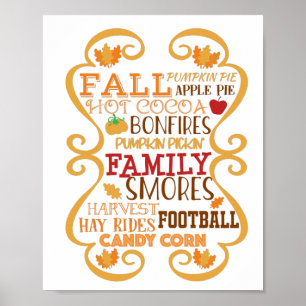 Poster de arte del metro de otoño