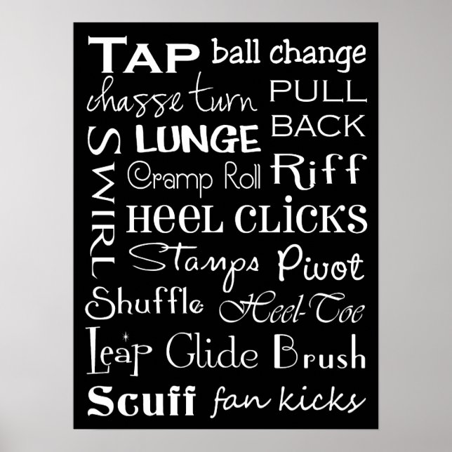 Poster de arte del metro de Tap Dance (Frente)