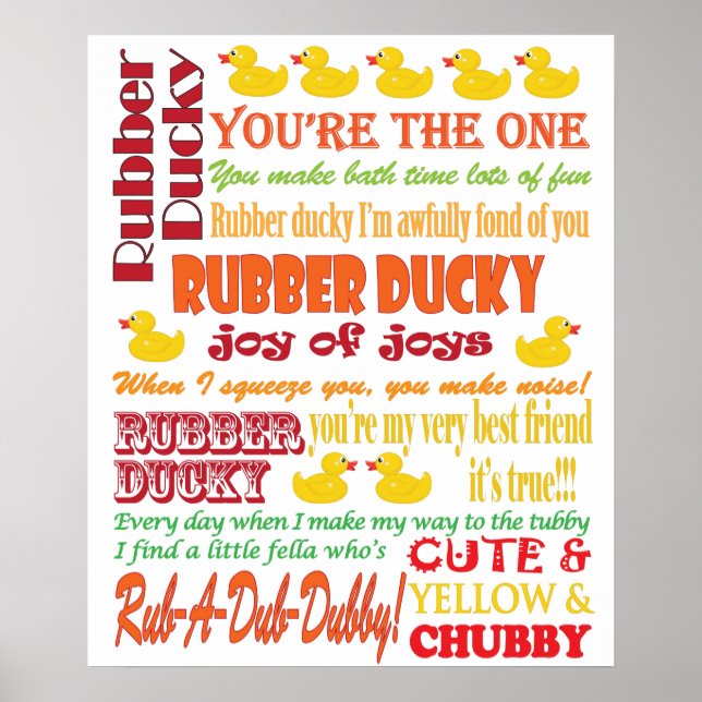 Poster de arte del metro Rubber Ducky (Frente)