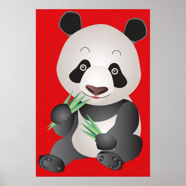 poster de arte del oso panda lindo (Frente)