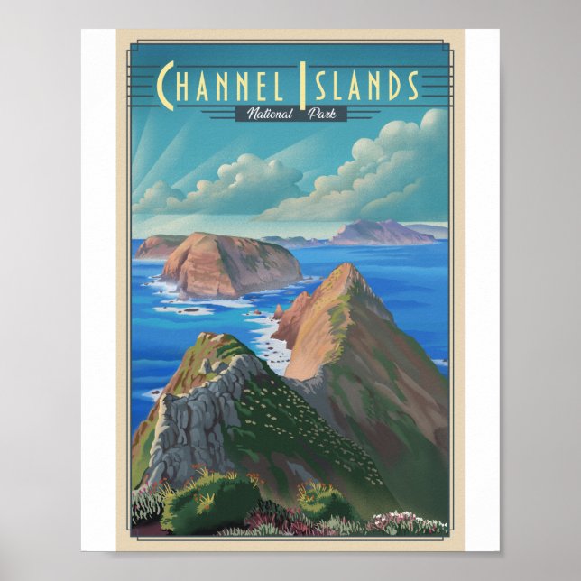 Poster de arte del Parque Nacional de las Islas de (Frente)