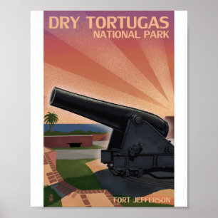 Poster de arte del Parque Nacional de Tortugas Sec