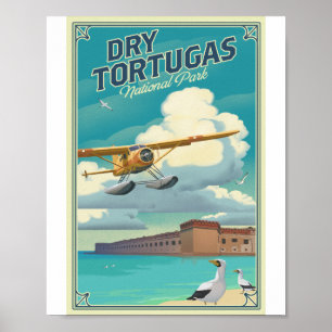 Poster de arte del Parque Nacional de Tortugas Sec