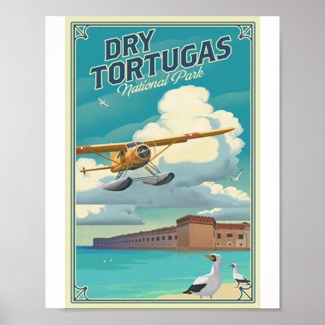 Poster de arte del Parque Nacional de Tortugas Sec (Frente)