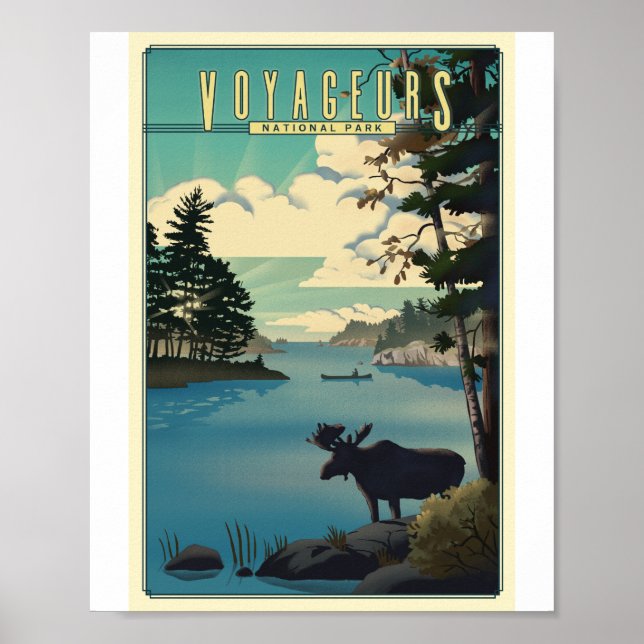 Poster de arte del Parque Nacional de Voyageurs Li (Frente)