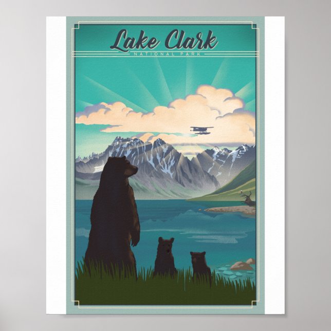 Poster de Arte del Parque Nacional Lake Clark (Frente)