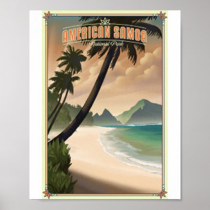 Poster de Arte del Parque Nacional Litho de Samoa