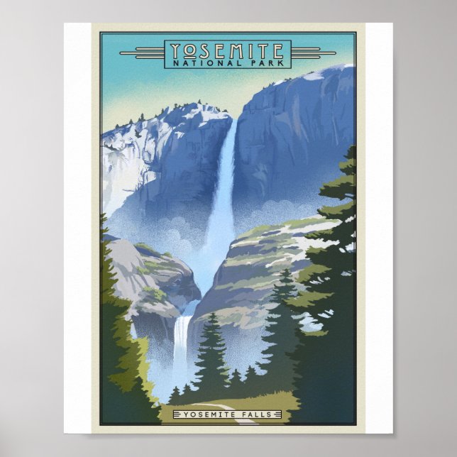 Poster de Arte del Parque Nacional Yosemite de Lit (Frente)