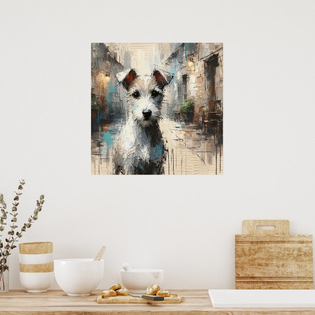 Póster de arte del Parson Jack Russell Terrier (Cocina)