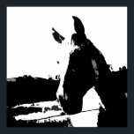 Poster de arte del pop del caballo<br><div class="desc">Pinturas de Posters de retrato de caballos blancos y negros - Cabeza de caballo / cara - Retrato de caballo Arte de estilo Pop digital - Espíritu de libertad de caballo y naturaleza - Artesanías de caballos digitales</div>