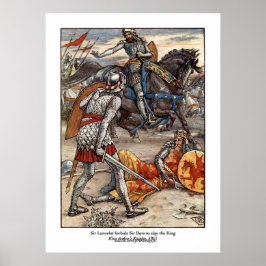 Poster de arte del Rey Arturo y Sir Lancelot