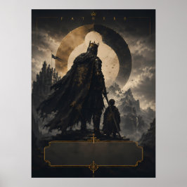 Póster de arte del rey padre de fantasía épica