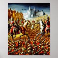 Poster de arte digital AI de Battlefield medieval