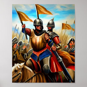 Poster de arte digital AI de Battlefield medieval 