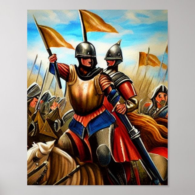 Poster de arte digital AI de Battlefield medieval  (Frente)