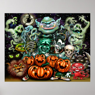 Poster de arte divertido de Halloween