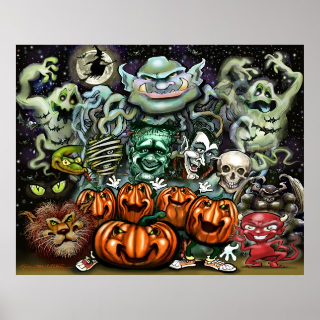 Poster de arte divertido de Halloween (Frente)